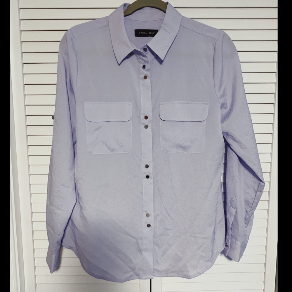 Ivanka Trump lavender button up